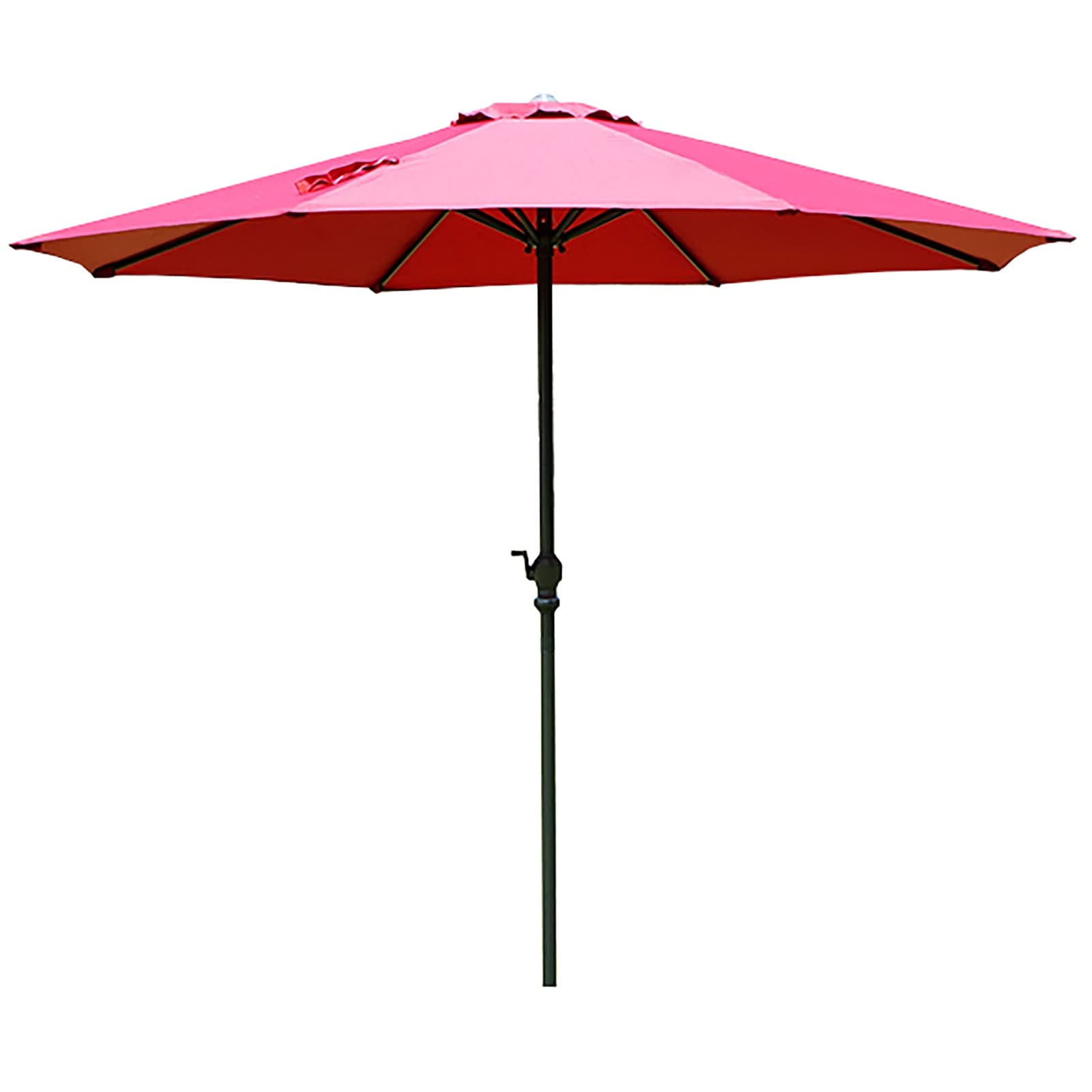Parasol Ogrodowy 270 Cm Jednokolorowy Parasol Ogrodowy Na Patio, Odporny Na Słońce Balkon Grill Na Plaży Bar Willa Sklepy Parasol Zewnętrzny Parasol, Solidny I Stabilny (Czerwony)