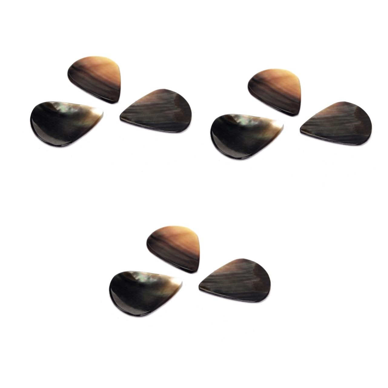 ibasenice 9piezas Púas De Guitarra De Concha Natural Tones Selección De Púas Para Guitarras Ukeleles y Sonido Auténtico y
