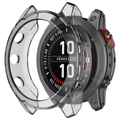 MYSNBKN Protector Cases Compatible with Garmin Fenix 7X/Epix Pro 51MM Case Cover Soft TPU Bumper Rugged Shock Proof Protective Shell for Garmin Fenix 7X Pro Watch Case