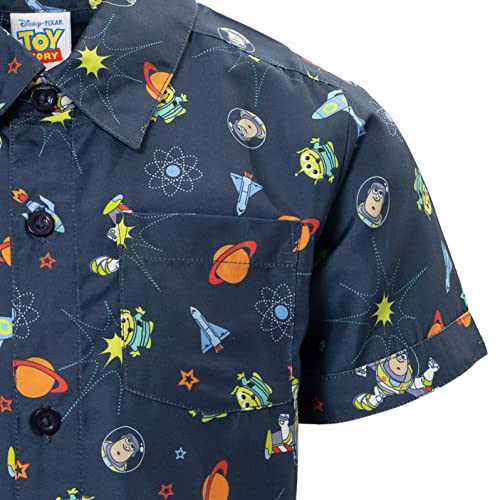 Disney Pixar Toy Story Buzz Lightyear Toddler Boys Button Down Dress Shirt 3T #TOP4