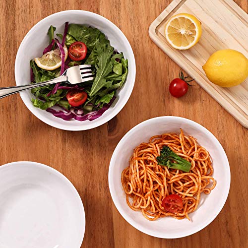 TP 18-Piece Dinnerware Set, Melamine Dishes Set with Bowls and Plates, Service for 6, Non-breakable Lightweight Dining Tableware, White - Image 8