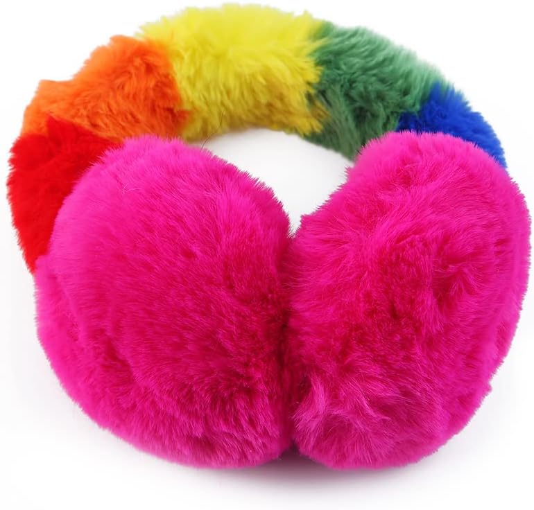 ZOSCGJMY Faux Fur Ear Muffs for Women Girls Winter Cute Warm Furry Fluffy Earmuffs Ear Covers Outdoor - Image 5