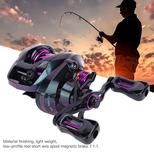 VGEBY Angelrolle Köder, Low Profile Baitcaster Rolle Spinning Angelrollen für Angelzubehör(Linke Hand) Angelrollen Und… – Bild 6