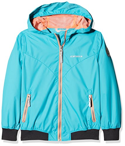 Anorak Ice Peak Tetta Jr pour fille - Veste de ski noire imperméable style outdoor