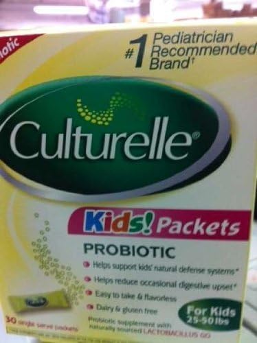 Culturelle for Kids - Probiotic - 30 Dairy Free Probiotic Powder Packets - 30 Ct, Pack of 2