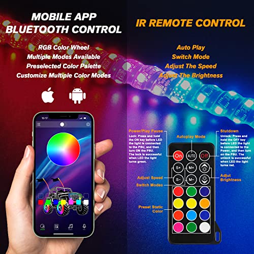 Omotor 2Pcs 3Ft Led Whip Lights thumb #2