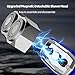 Cyberpunk Mini Electric Shaver, Portable Electric Razor for Men, Smart Display, IPX7 Waterproof, Wet & Dry Shaving, Rechargeable Cordless Rotary Shaver for Home, Office, Car, Gifts