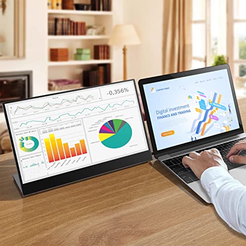 Image of 15.6 inch 4K Portable Monitor, Touchscreen UHD IPS Display,100% sRGB, USB-C /HDMI Laptop Display, Dual Speakers, Aluminum Alloy, Compatible with Laptop, PC, Smartphone, PS4 /5, Xbox, Switch