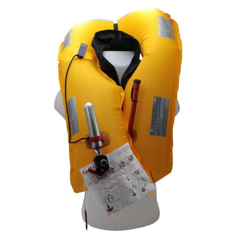 Gilet de Sauvetage Gonflable Manuel 170 N Essential – sans Harnais– Sécurité Marine ISO 12402‑3 – Sifflet & D‑Ring – Réarmable – Confort & Visibilité