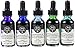 Kelly Creates Liquid Watercolor Set 5/Pkg-Violet, Cobalt, Blue, Emerald & Teal