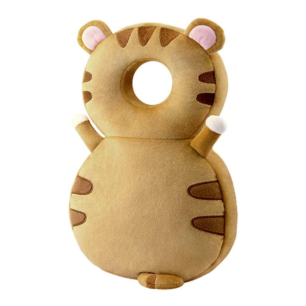 TOMVAES Toddler Baby Head Protection Cushion, Backpack Wear, Infant Support Head Pillows Soft Baby Nursery Pillows Support Head Sleep Pillows (Brown Tiger)