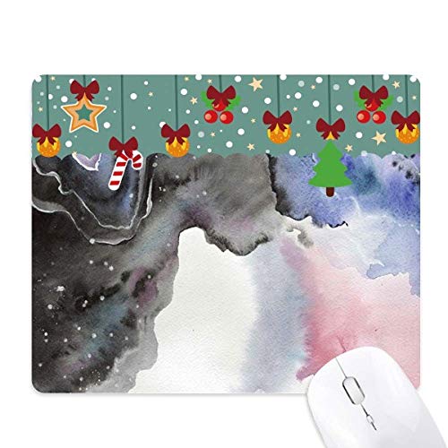 Tapis de souris Noël aquarelle en caoutchouc, le cadeau idéal pour collègue