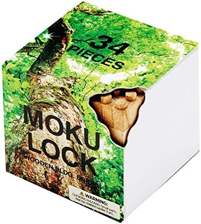 New Mokulock Wooden Building Blocks, 34 Pieces, New Square and Rectangular Blocks