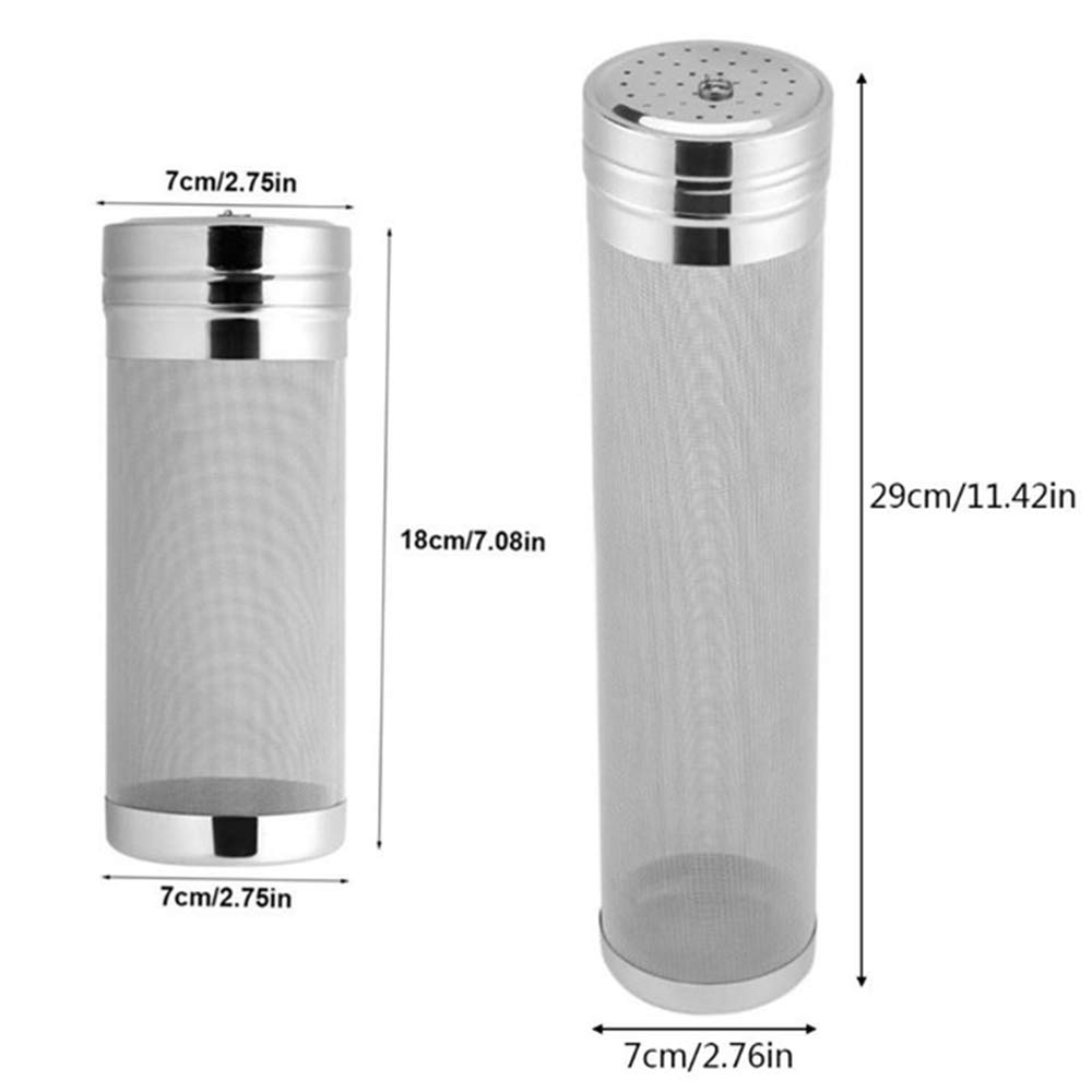 YANTIN Beer Dry Hopper Filter, Fine Mesh 400 Micron Kegs Home Cartridge Coffee Beer Filter Wine Bucket Filter Beer Brewing Strainer(7x18cm)