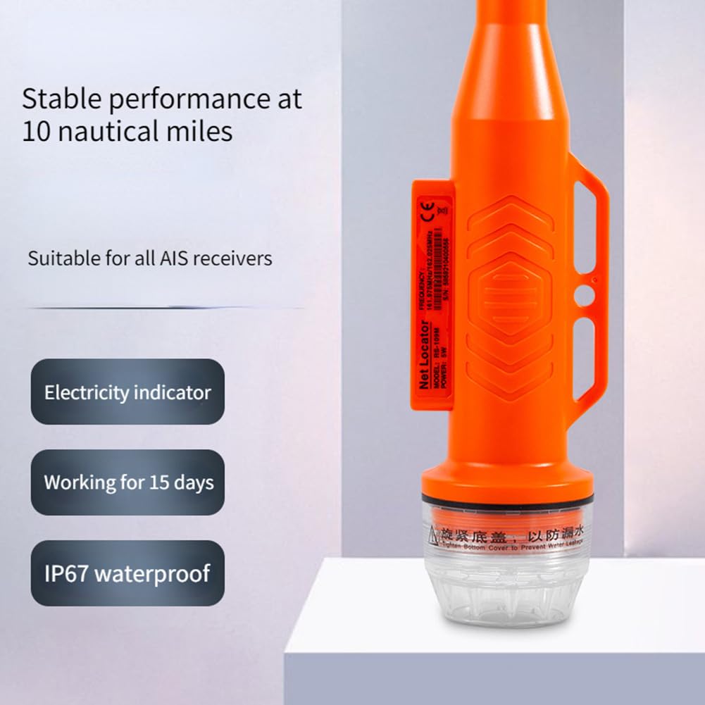 Novara 1 Pièce RS109M Marine Boat Net Position Instrument Fit for Fishing Net Positioning with Antenna IPX7 Waterproof GPS Tracker
