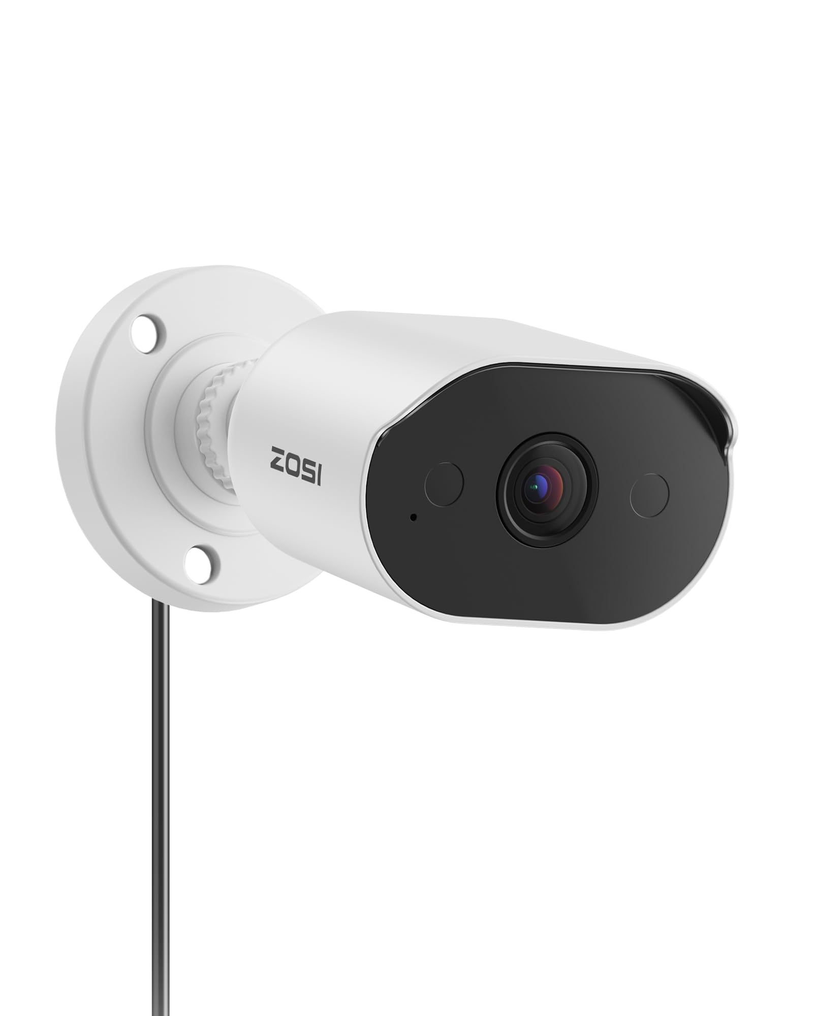 ZOSI 1080P HD-TVI Add On Camera, 2MP 1920TVL Indoor Outdoor Surveillance Home Security Camera with Audio, Night Vision, Smart Motion Detection, IP66
