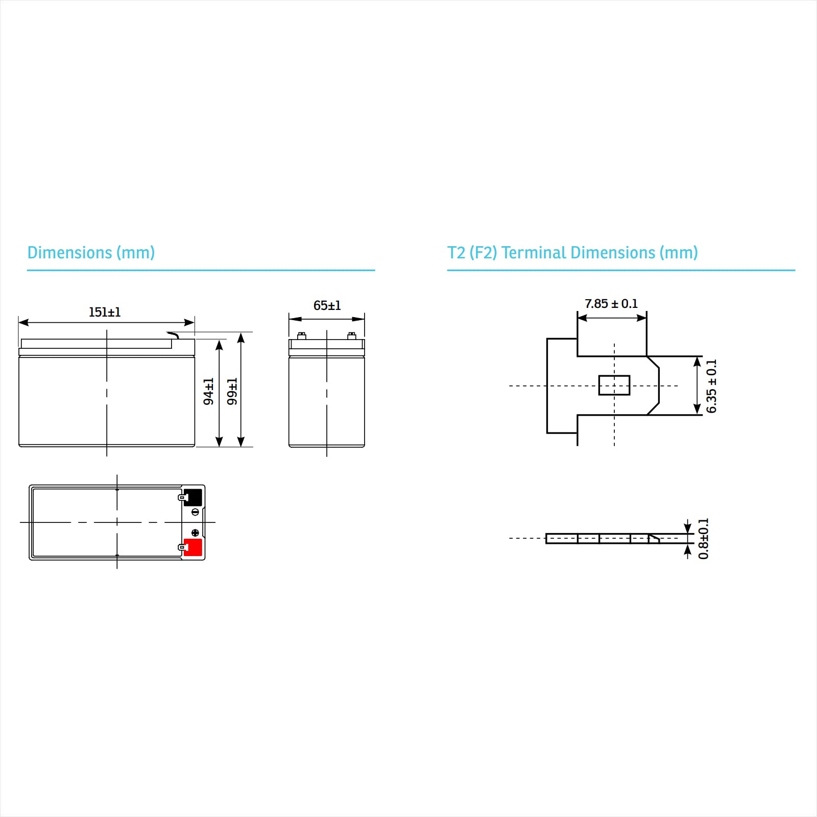 Batteria Al Piocco Ermetica 12V 9Ah - Per UPS, Allarmi E Videosorveglianza, Attacco Faston 6.3mm - Foto 2