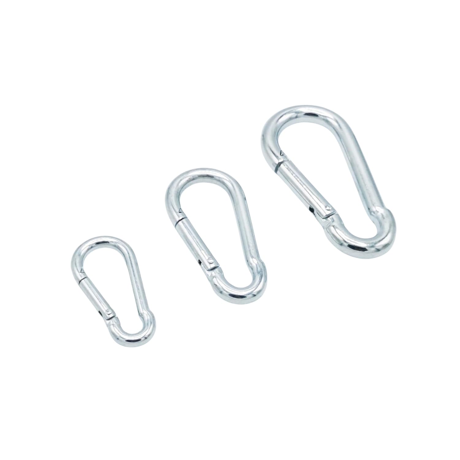 Fitness Health Heavy Duty Carabiner M8-10 pack | 8cm Snap Lock Hook Carabiner - Opening Width 4 cm - Cable Machine Bar Attachment - Multi-Purpose Corrosion Resistant Hook Ideal For Climbing, Camping