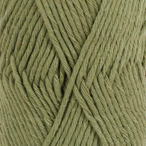 100% Cotton Knitting and Crochet Yarn, 4 or Medium, Aran Weight, Drops Paris, 1.8 oz 82 Yards per Ball (25 Moss Green) — image 1