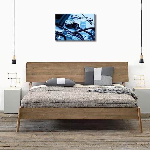 Image of TUMOVO 1 Panel Home Decor Medical Examination Wall Decor for Living Room Stethoscope Artwork Wall Decor for Bedroom Posters and Prints Framed Ready to Hang (12 inch Wx18 H)