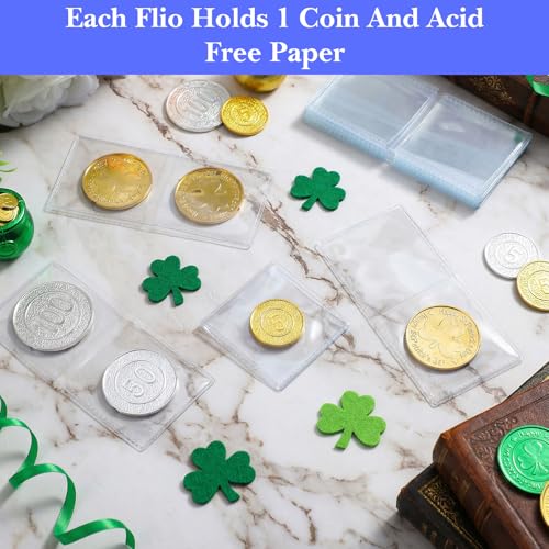 300 pcs Doble bolsillo para monedas 2x2 miniatura 6