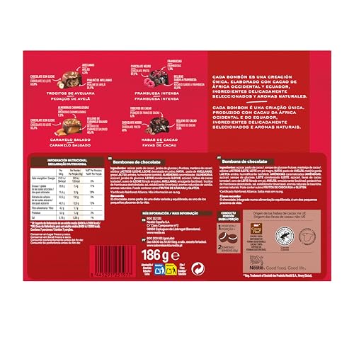 NESTLÉ CAJA ROJA Creations Bombones Chocolate con Leche Estuche 186 g