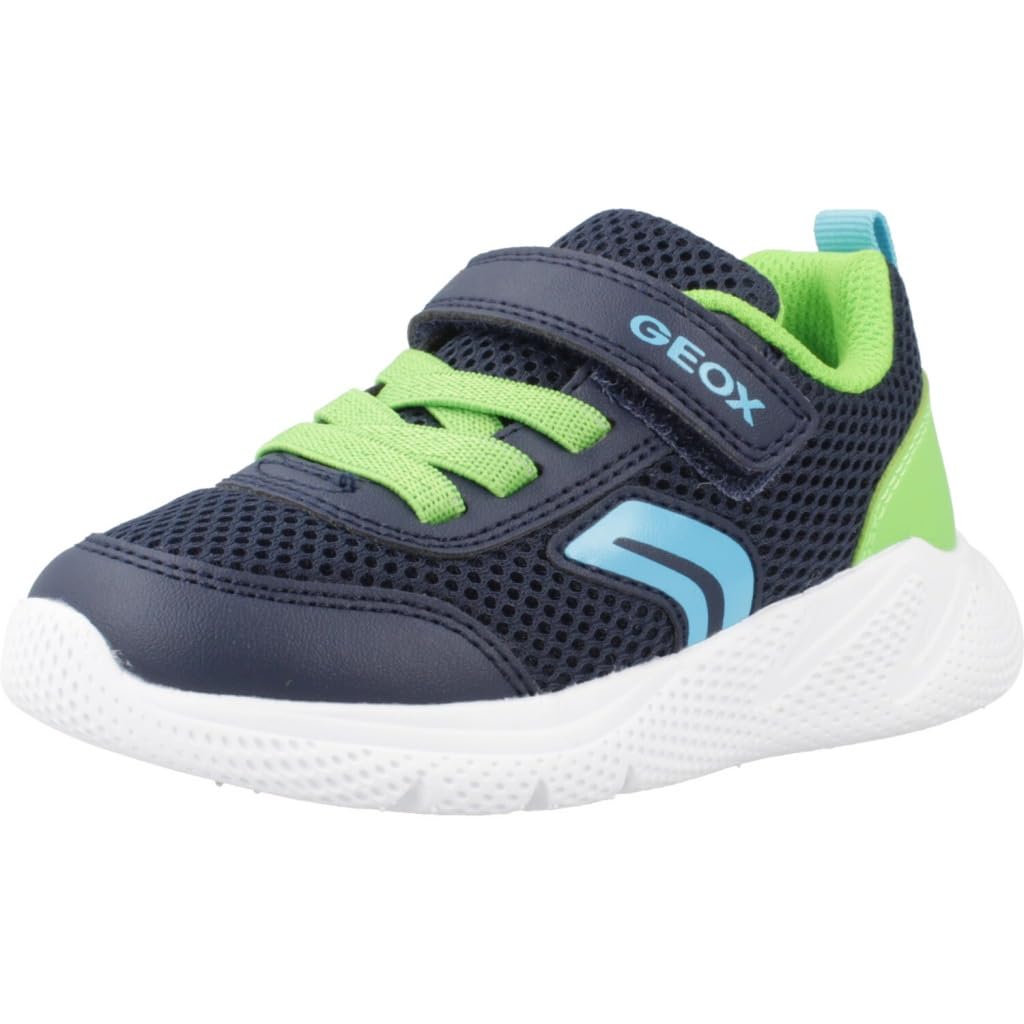 Geox Baby B Sprintye Boy Sneakers Navy/Lime, 26 EU