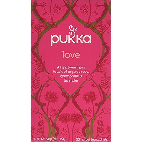 Pukka Herbs Love Organic Herbal Tea Box Cover