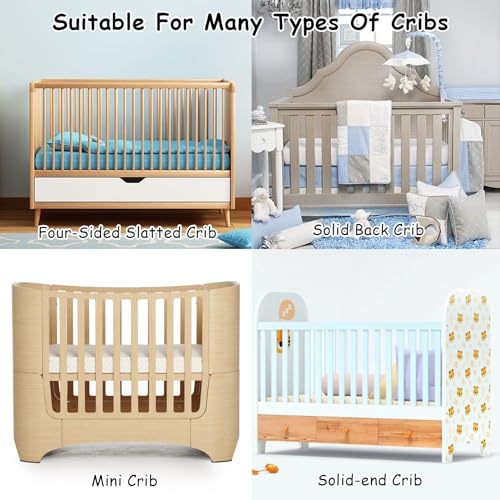 Bizcasa 2 Stück Bettumrandung Babybett,Babybett Umrandungen Breathable Netzgewebe Umrandungen,4-Seitiges Netzfutter für Kinderbetten-Verstellbar,Abnehmbar -340cmx30cm + 160cmx30cm