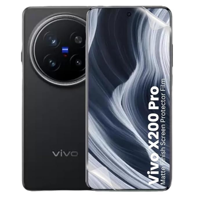 AACL Matte Screen Protector for Vivo X200 Pro 5G Membrane Case Friendly Full Edge to Edge Screen Coverage & Installation Kit- (Pack of 1)-image-40