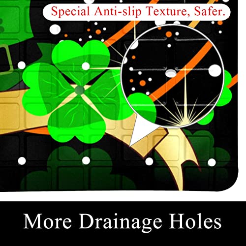 Tapis de bain antidérapant avec ventouses et drainage efficace