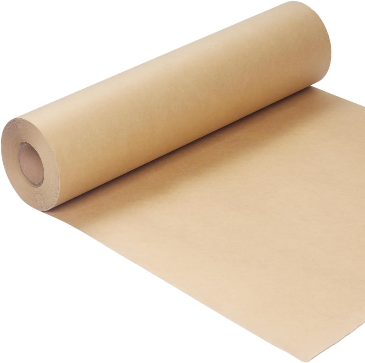 Clucycia 24"x 1800"(150ft) Kraft Paper Roll for Gift Wrapping DIY Craft Bulletin Board Flower Bouquet Art Packing Parcel Table Covering 80GSM Brown