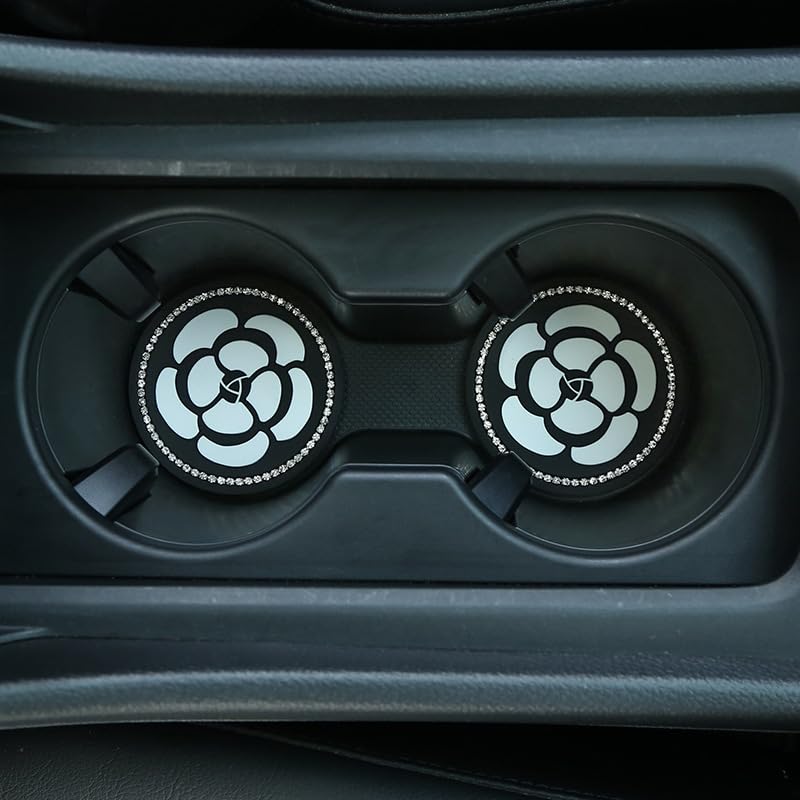 2 Pezzi Nuovi Sottobicchieri Per Auto Antiscivolo In PVC 7 Cm 2,76