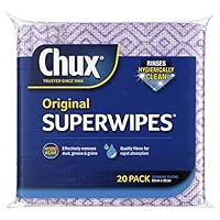 Chux Original Superwipes Cleaning Cloths, Absorbent, Reusable and Washable Wipes, 20 Count