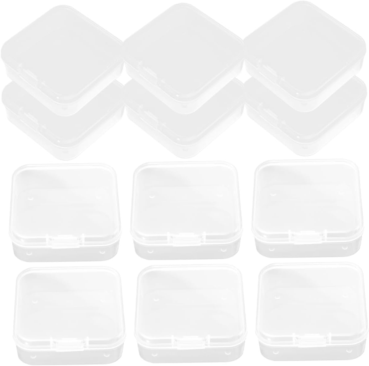 50 Pack PP Flip Top Storage Boxes for Arts and Crafts