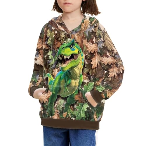 Image of WELLFLYHOM Boys Hooded Sweatshirts Hoodie Pullover Cool Graphic Crewneck Blouses Size 6-16