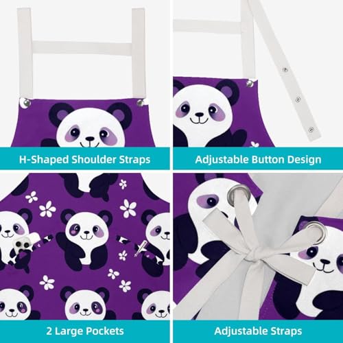 Tablier panda mignon le cadeau de cuisine idéal en lot de 2