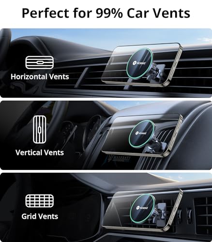 Image of VICSEED for MagSafe Car Mount [Upgraded Strongest Magnet Power] Magnetic Phone Holder for Car Vent 360 Adjustable Magnetic Car Phone Holder Mount for iPhone 16 Pro Max 15 14 13 12 Plus Mini