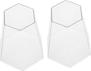 ARTIBETTER 2pcs Hexagonal Acrylic Outdoor Light Shades Easy Install Courtyard Wall Light Covers Versatile Lamp Accessories for Home and Garden Lighting
