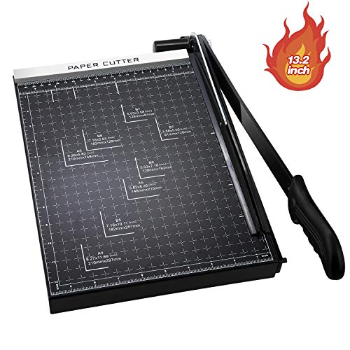 Paper Cutter, A4 Paper Trimmer, Heavy Duty Photo Guillotine Craft Machine with 13.2