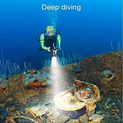 120M Depth Dive Light, Waterproof Underwater 3 Modes LED Scuba Flashlight - image 2