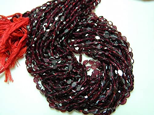 Perles de grenat naturel en fil de 14 pouces pour perlage et loisirs créatifs
