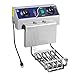 Koval Inc. Stainless Steel Commercial Electric Deep Fat Fryer with Drain and Basket (10L, Silver Single Tank)