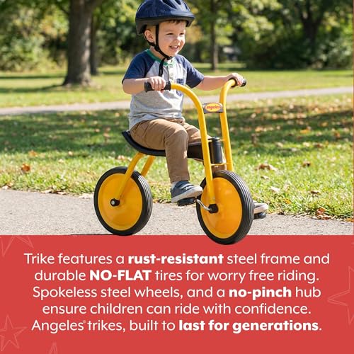 Image of Angeles Kids Tricycle with Airless Rubber Tires, Bike, 3 Yrs and Up
