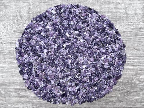 Image of 2 oz Lot Natural Semi Tumbled Gemstone Chips, Crushed Mini Crystals, Undrilled Crystal Chips (Lepidolite)