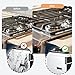 Angefuyo 2Pcs Stainless Steel Stove Gap Covers,Adjustable Stove Gap Filler Easy Retractable Length 13.8