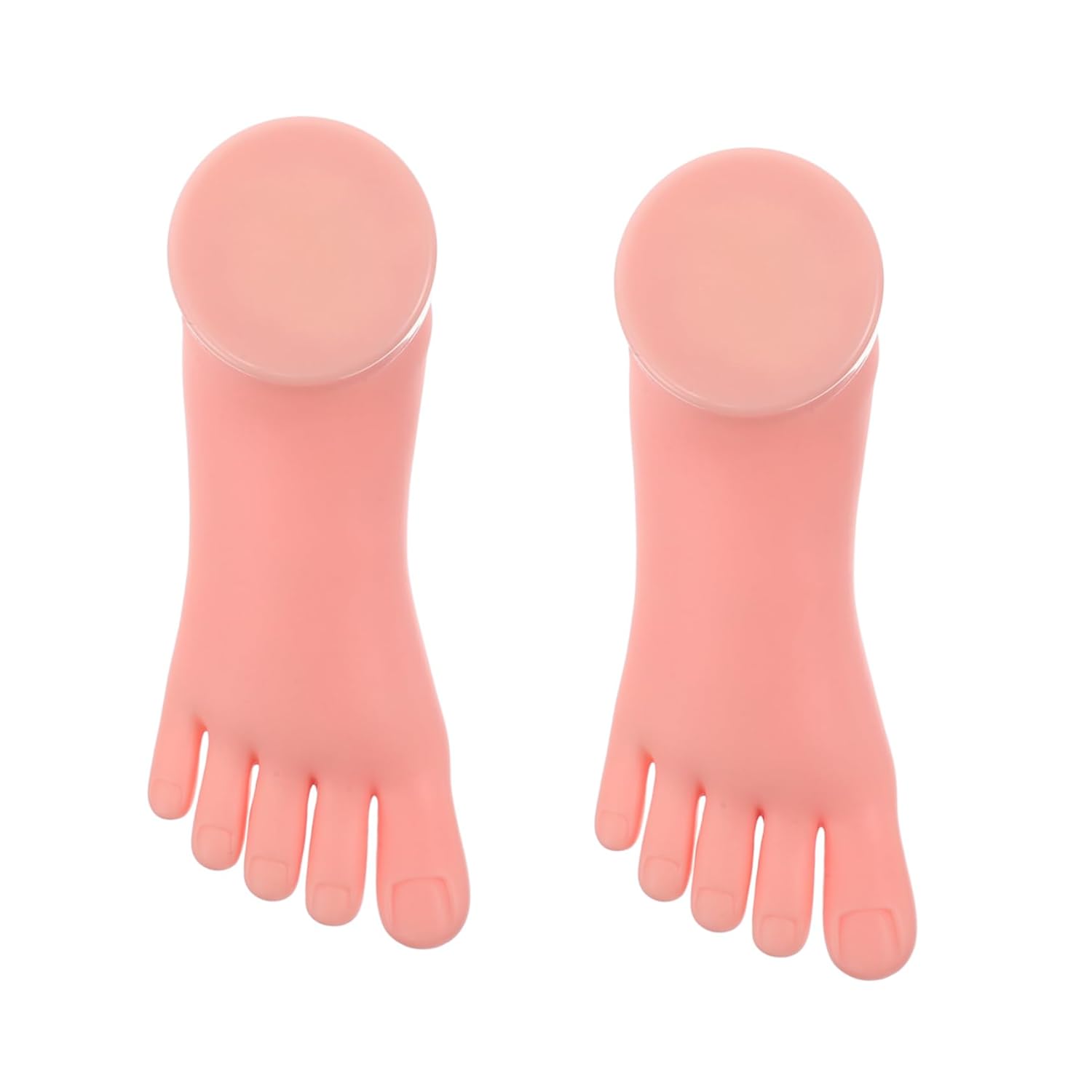 2Pcs Silicone Fake Foot Model for Nail Art Practice Realistic and Durable Foot Mold Multi Purpose Tool for Training and Displaying Nail Creations Lightweight and Portable