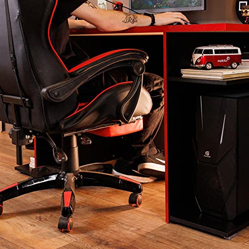 Mesa Computador Gamer Madesa 9409 - Preto/vermelho