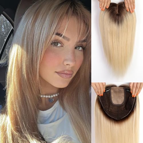 HAIRCUBE 16 inch Hair Toppers for Women Real Human Hair