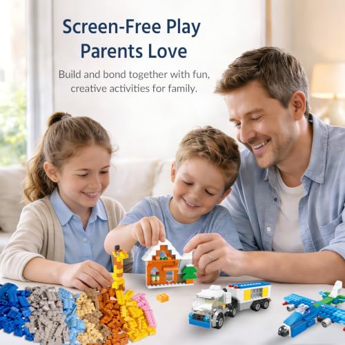 Image of FUN LITTLE TOYS 1100 PCS Building Blocks for Kids 6-12 Bulk Bricks Set